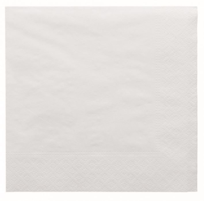 Serviette ouate 2 plis 40x40cm blanche - GDP - Carton de 1600