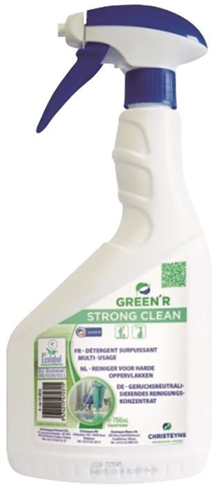 Détergent surpuissant multi usage Green'R Strong Clean - CHRISTEYNS FOOD - Carton de 6x750ml