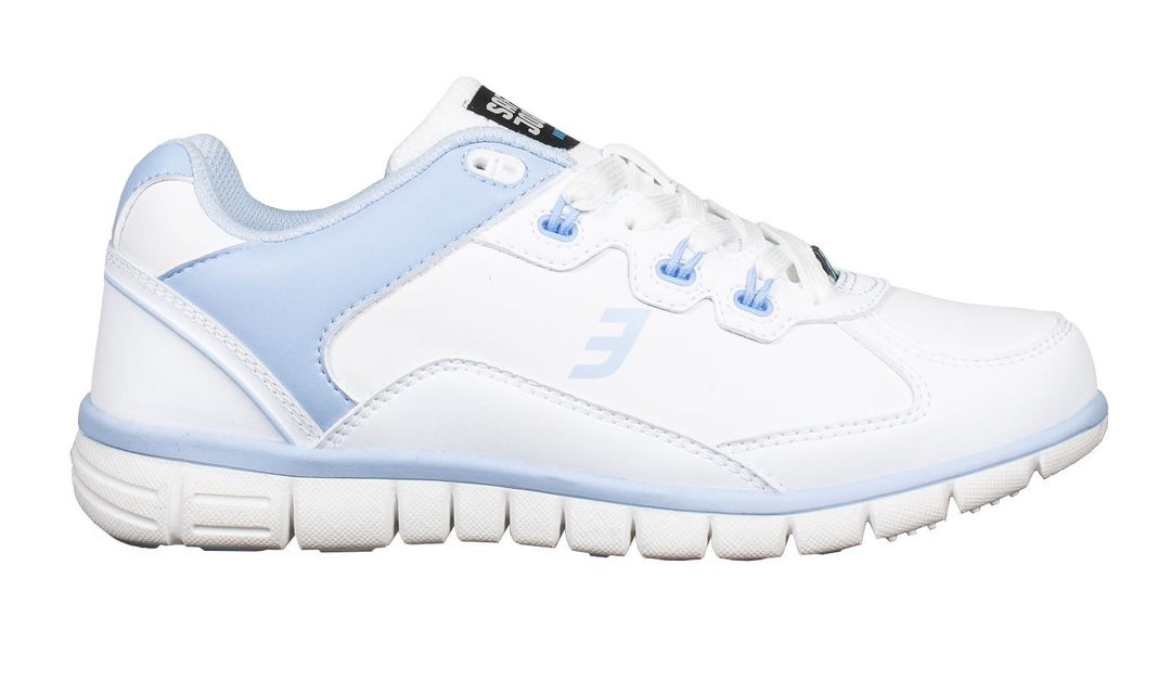 Basket femme cuir / mesh Sunny blanc / bleu T.35/42 - OXYPAS - Paire