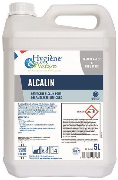 Dégraissant industriel alcalin - HYGIENE ET NATURE - Bidon de 5l