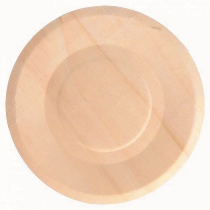 Assiette bois peuplier ronde 15,5cm - GDP - Carton de 200