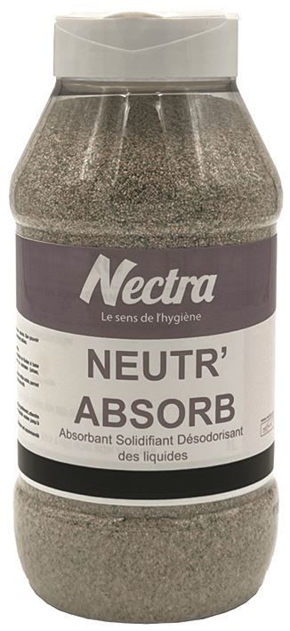 Absorbant solidifiant désosodorisant en poudre Neutr'Absorb - NECTRA - Bouteille de 1kg