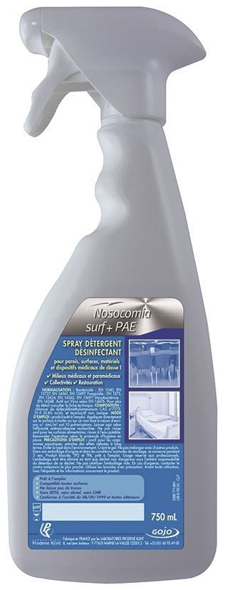 Désinfectant spray surfaces Nosocomia Surf + PAE - PRODENE KLINT - Carton de 6x750ml