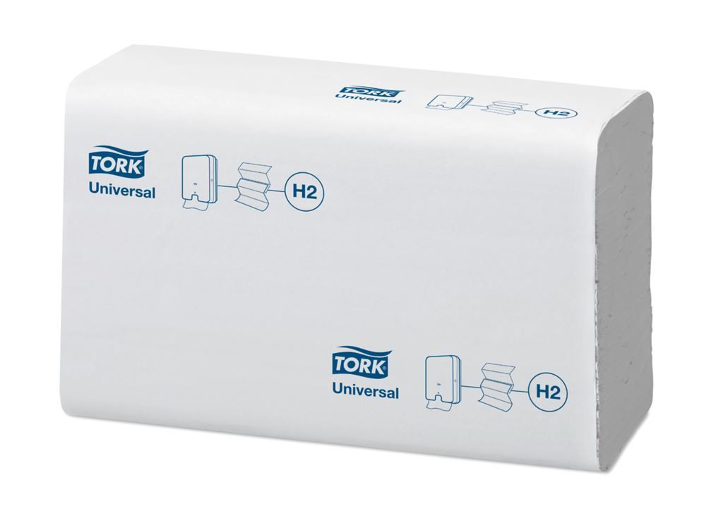 Essuie mains enchevêtré 2 plis 23x21cm blanc Universal H2 - TORK - Carton de 4740