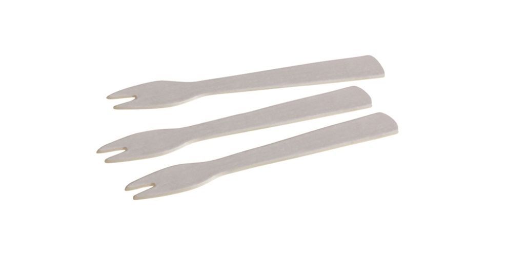 Pique frite papier embossé blanc 8,8cm - NATURESSE - Paquet de 1000