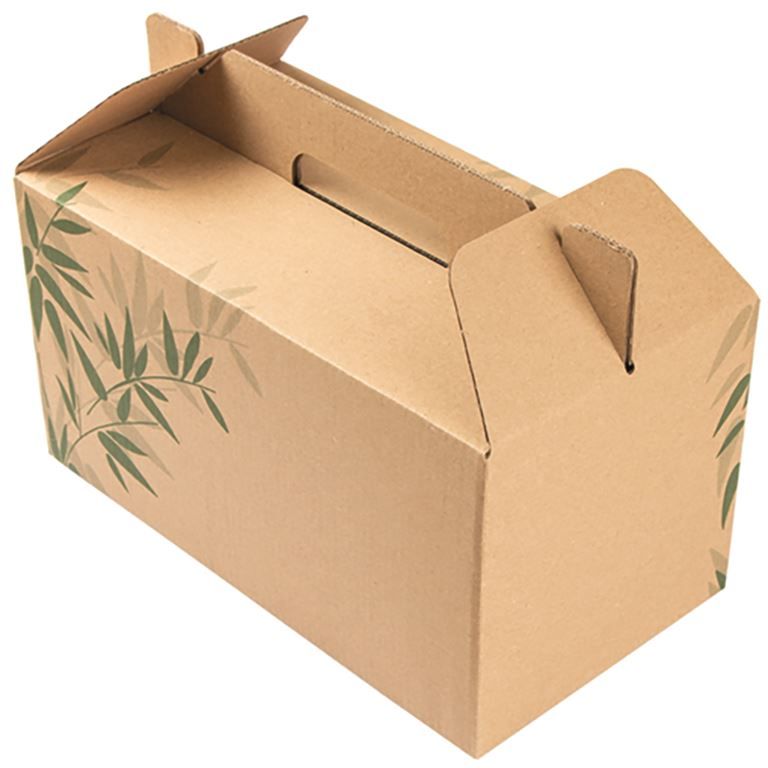 Boite carton transport repas automontable 24,5x13,5x12cm - GDP