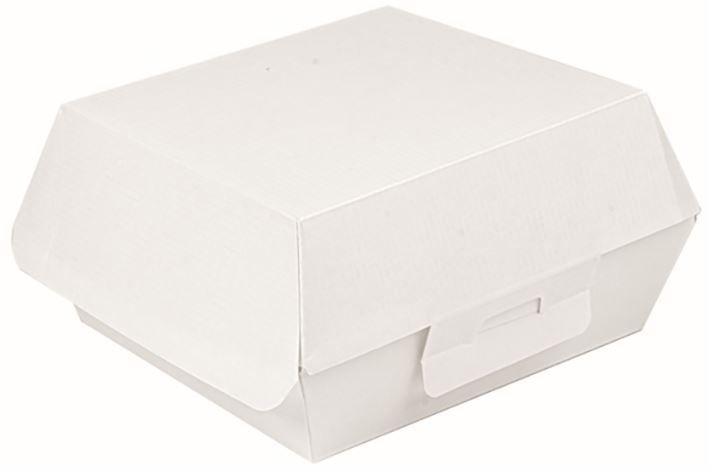 Boite hamburger carton ondulé blanc THEPACK 14,2x13,7x6,1cm - GDP - Carton de 500