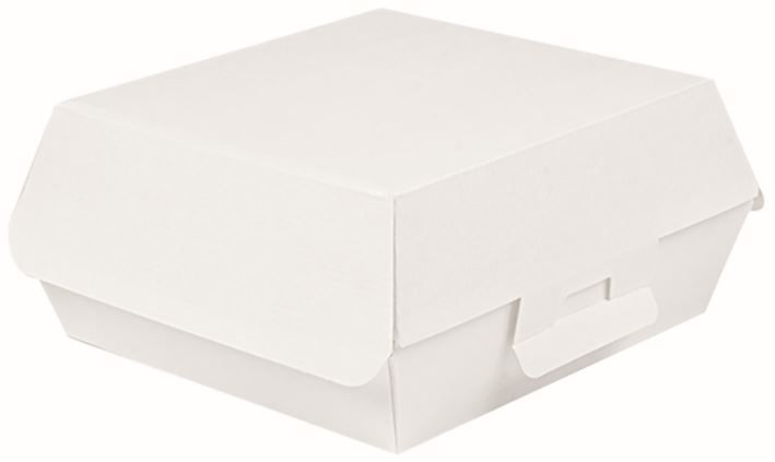 Boite hamburger carton ondulé blanc THEPACK 17,6x16,8x7,8cm - GDP - Carton de 300