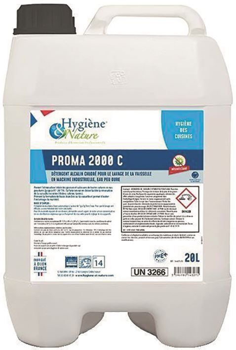 Détergent liquide lave vaisselle Proma 2000C - HYGIENE ET NATURE - Bidon de 20l