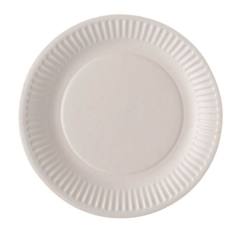 Assiette carton blanc 18cm - ALPHA FORM - Paquet de 100