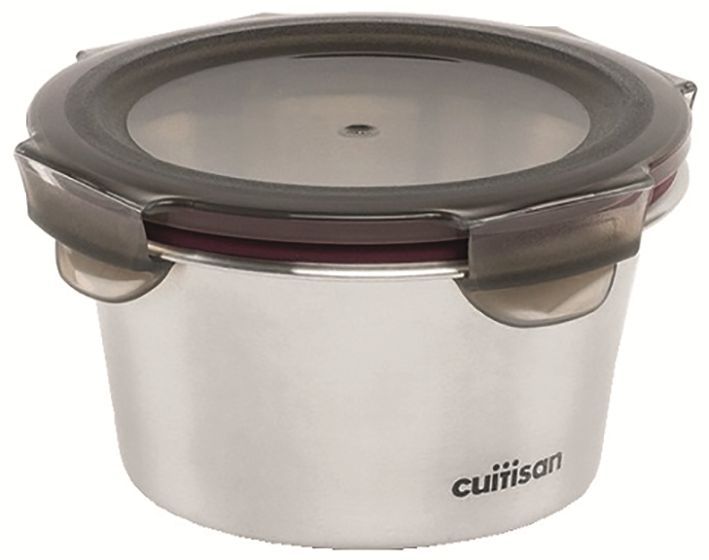 Boite inox de conservation ronde 410cc avec couvercle - CUITISAN - Carton de 10