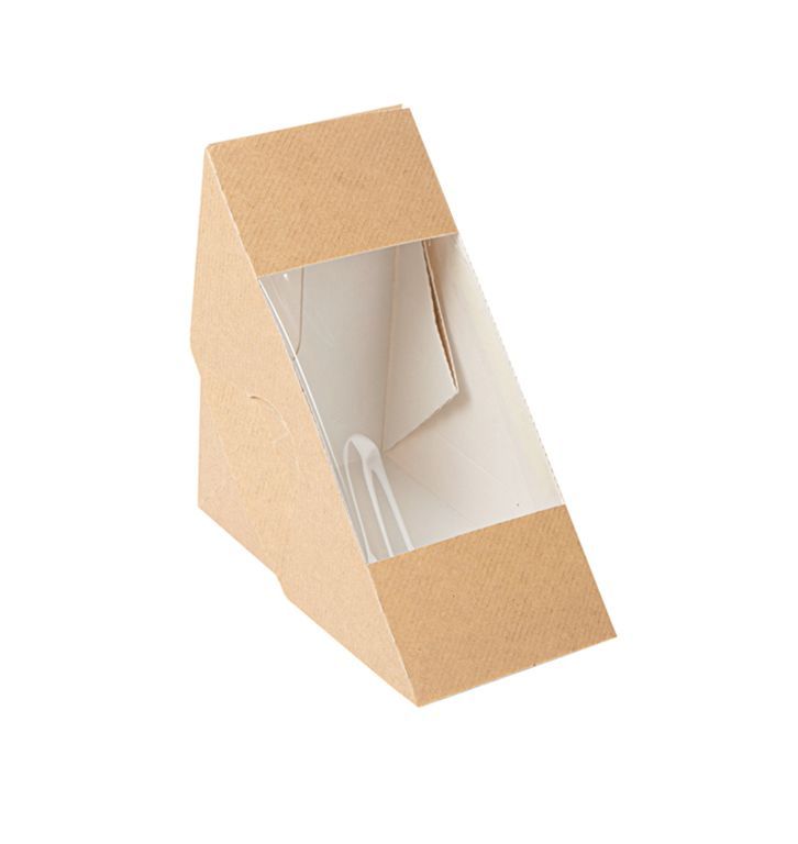 Triangle sandwich carton avec fenêtre double - GDP - Carton de 500