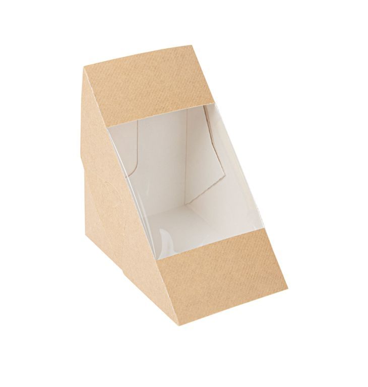 Triangle sandwich carton avec fenêtre triple - GDP - Carton de 500