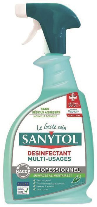 Nettoyant désinfectant muti usages - SANYTOL - Flacon de 750ml