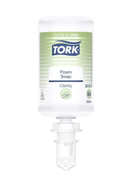 Savon mousse mains limpide S4 - TORK - Carton de 6x1l