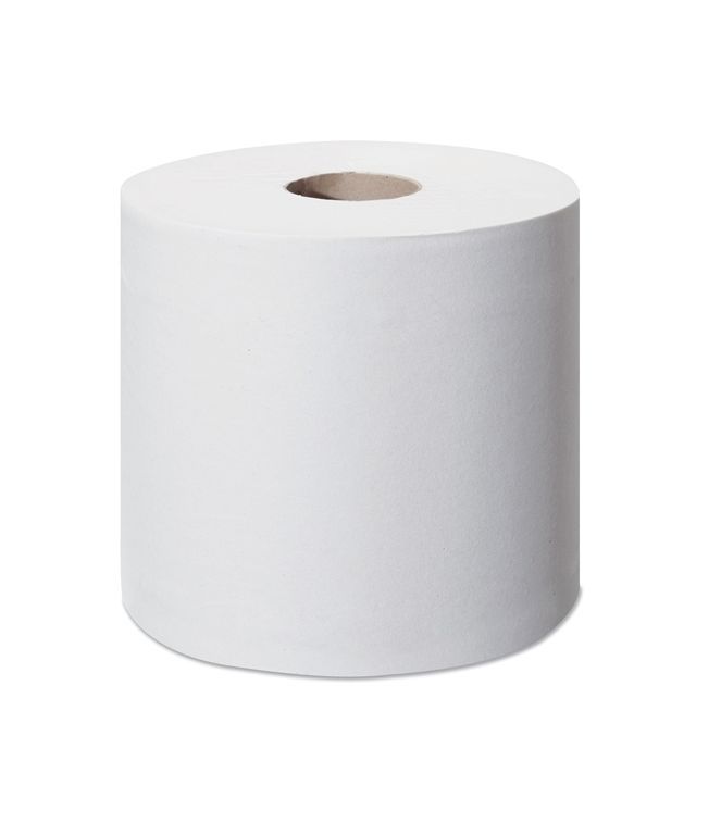 Rouleau papier toilette dévidage central 2 plis blanc 500 formats - Carton de 12