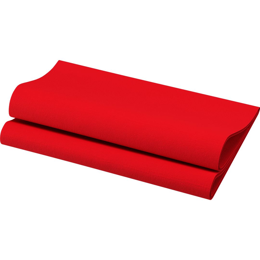 Serviette non tissée Bio Dunisoft 40x40cm rouge - DUNI - Carton de 360