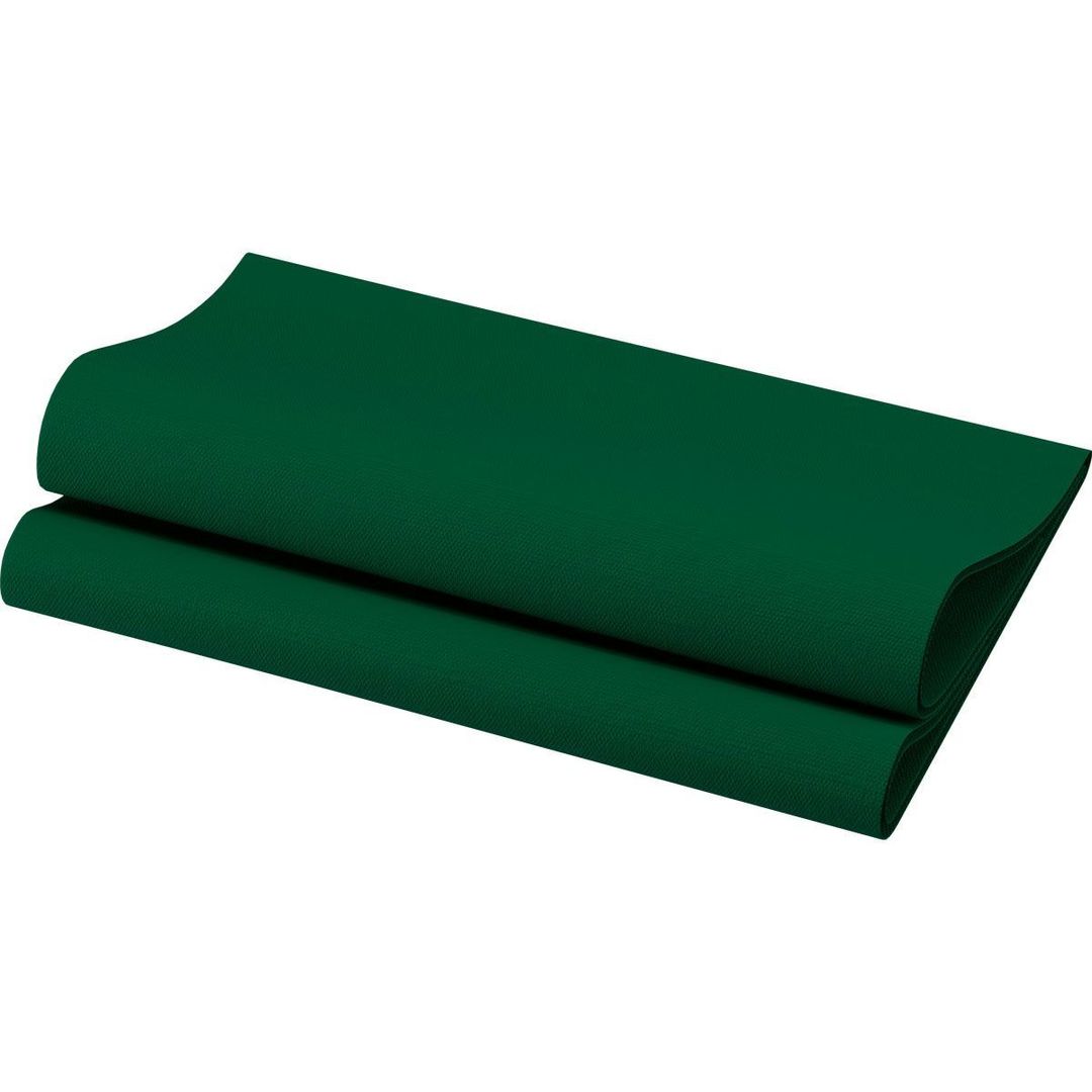 Serviette non tissée Bio Dunisoft 40x40cm vert foncé - DUNI - Carton de 360