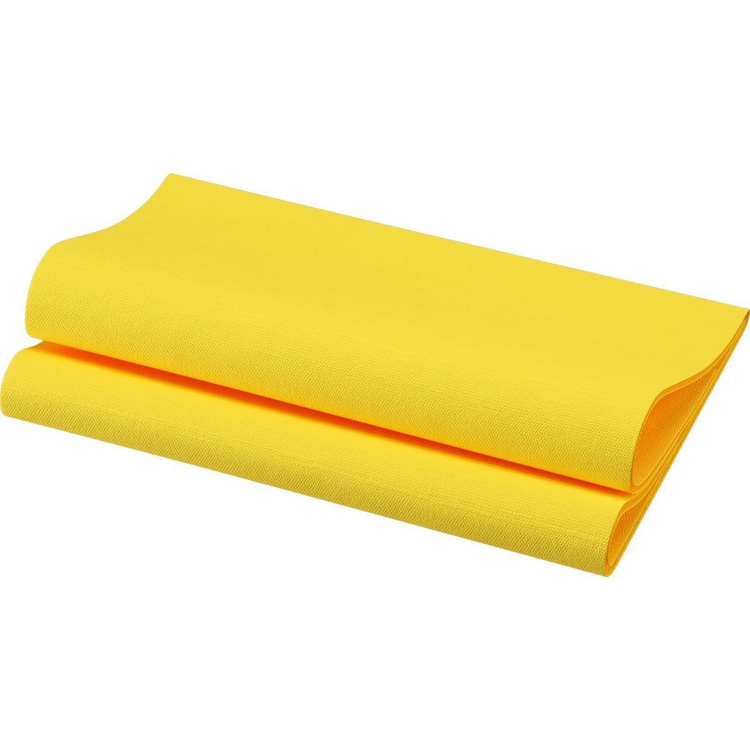 Serviette non tissée Bio Dunisoft 40x40cm jaune - DUNI - Carton de 360
