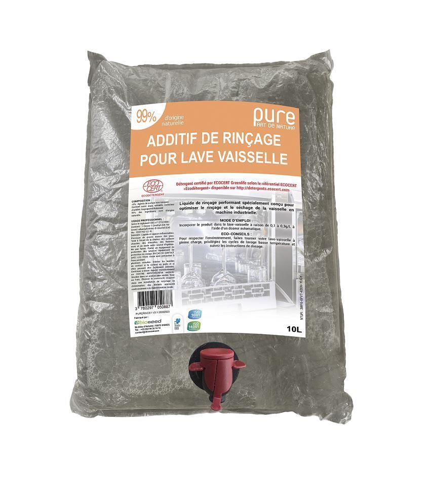 Liquide de rinçage vaisselle Pure - OBIOSEED - Bib de 10l