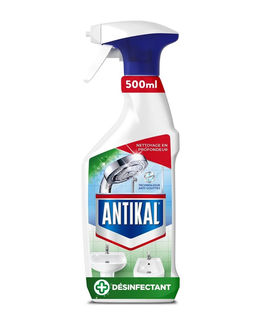 Spray désinfectant anti calcaire Antikal 500ml - Flacon de 500ml