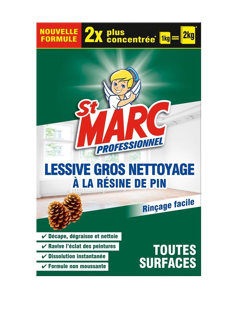 Nettoyant toutes surfaces gros nettoyage concentré - ST MARC - Paquet de 1kg