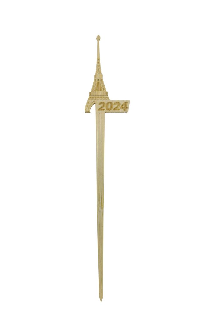 Pique bambou 10,4cm décor Tour Eiffel - Paquet de 50