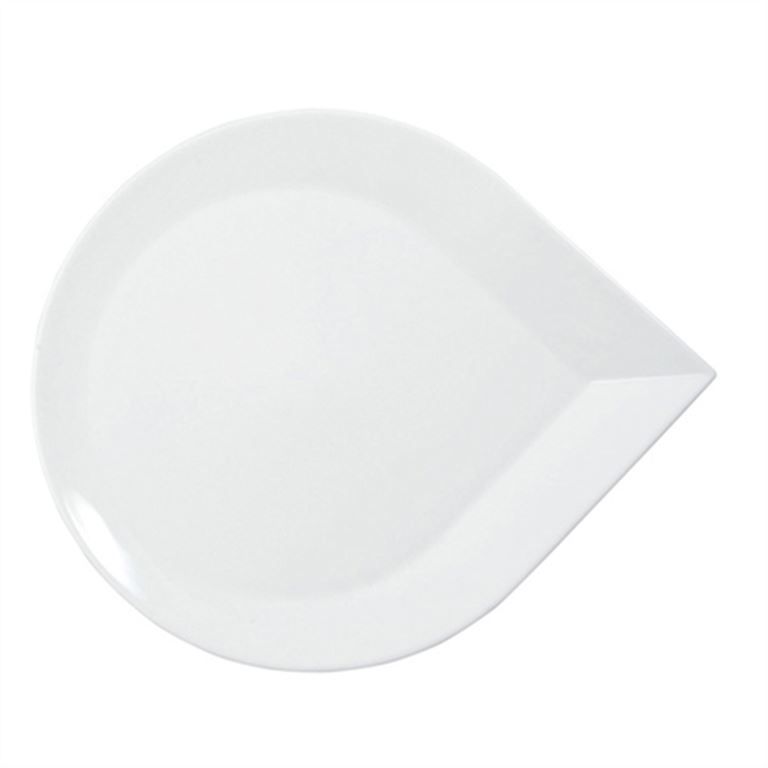 Assiette plate porcelaine Pearl 31,5x26cm - GAFIC - Carton de 6