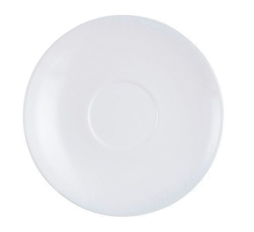 Soucoupe déjeuner verre trempé Restaurant blanc 15,3cm - ARCOROC - Carton de 36