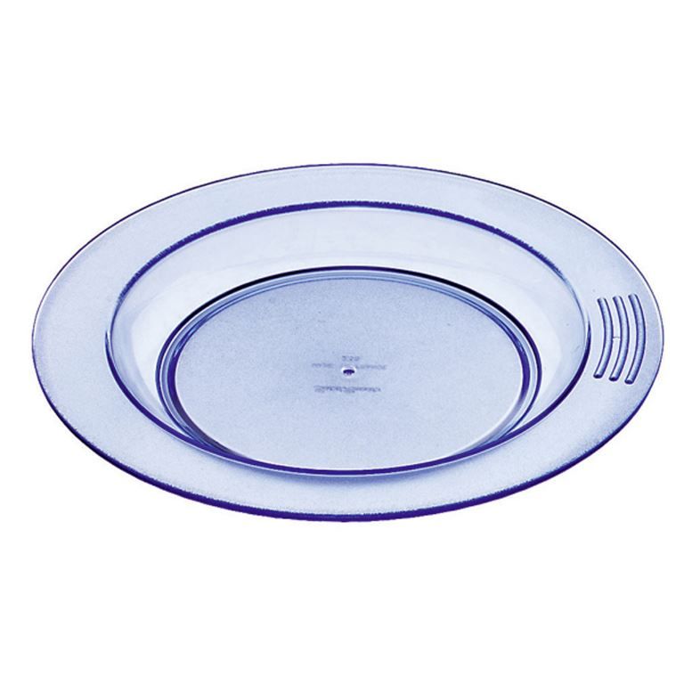 Assiette 1/2 creuse copolyester 18cm bleu - SAINT ROMAIN - Carton de 30