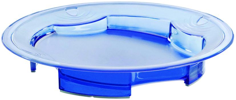 Assiette creuse copolyester antidérapant 23,5cm bleu - SAINT ROMAIN - Carton de 12