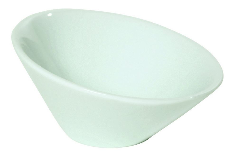 Coupelle porcelaine inclinée 9,6cm blanche - GAFIC - Carton de 12