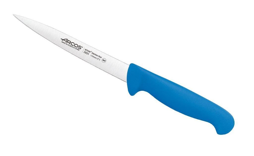 Couteau filet de sole 17cm bleu - ARCOS - A l'unité