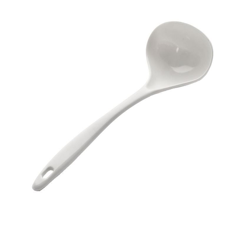 Louche mélamine pleine blanche 27cm - LACOR - A l'unité