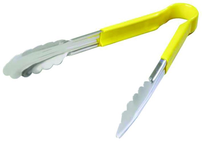 Pince de service inox 24cm manche jaune - GAFIC - A l'unité