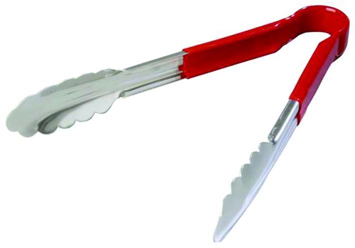 Pince de service inox 24cm manche rouge - GAFIC - A l'unité