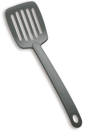 Spatule cuisson perforée nylon noir 8,5x11,5x33cm - LACOR - A l'unité