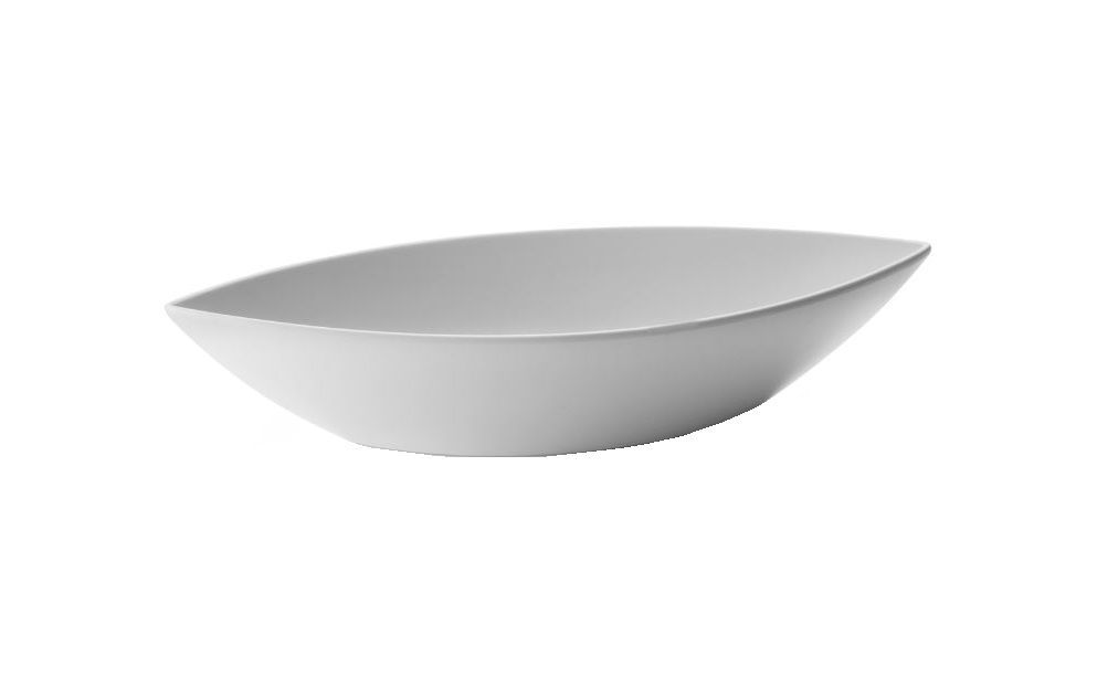 Plat creux ovale mélamine 41,5x17x8cm 2,2l blanc - LACOR - A l'unité