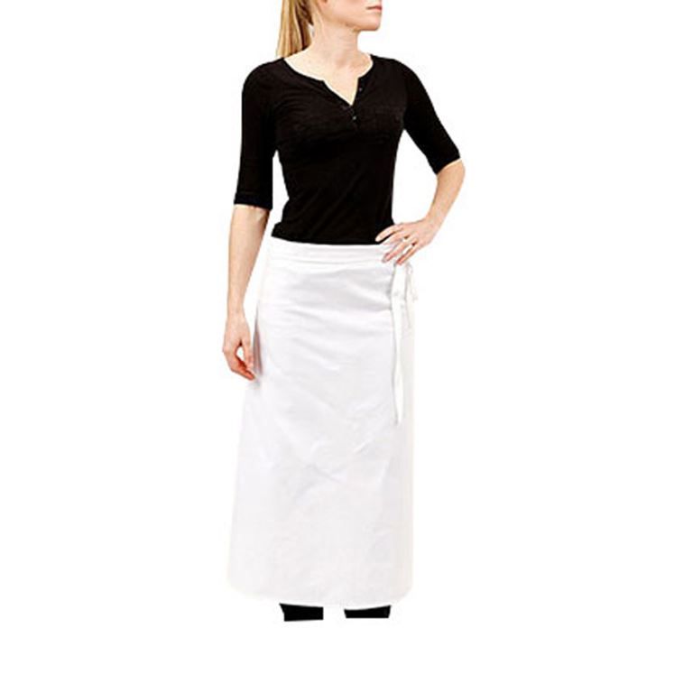 Tablier chef 100% coton blanc - DEREN - A l'unité