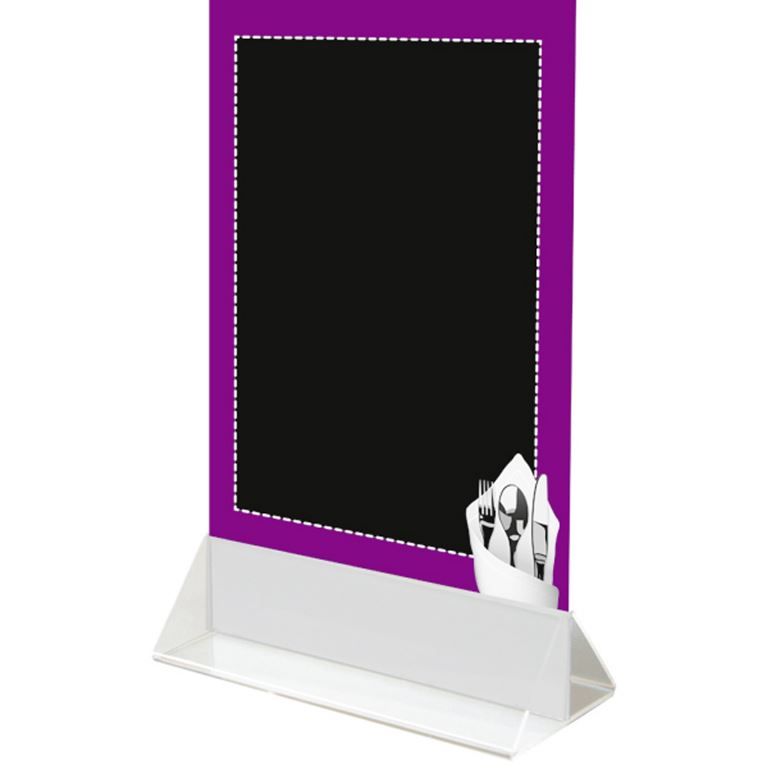 Chevalets de table 'couvert' 22x15cm violet - BEQUET - Boite de 3