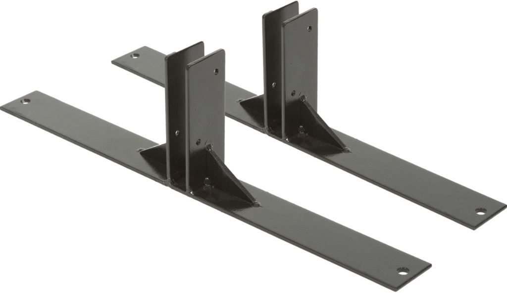 Lot de 2 pieds métalliques noir pour ardoises multiboard - VERMES - A l'unité