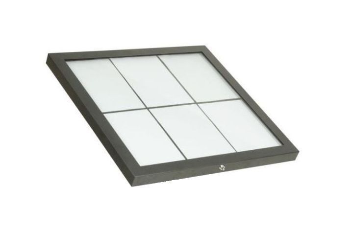 Porte menus inox LED 72x68cm 6 formats A4 - VERMES - A l'unité