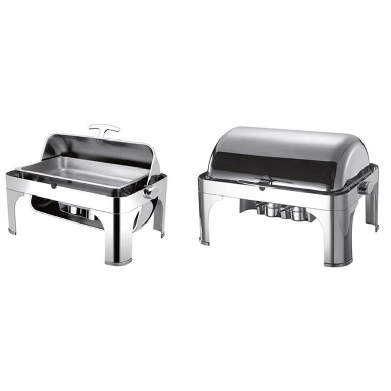 Chafing dish inox avec couvercle rotatif GN 1/1 - GAFIC - A l'unité