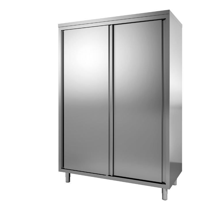 Armoire rangement inox portes coulissantes 1400x600x2000mm - INOX E INOX - A l'unité