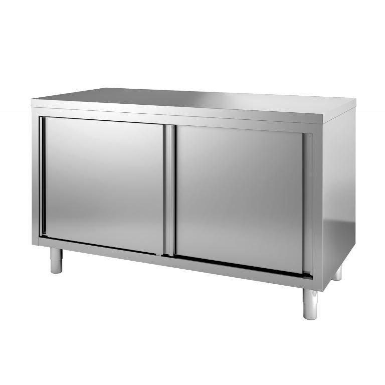 Meuble bas neutre central 1200x700x850/900mm - INOX E INOX - A l'unité