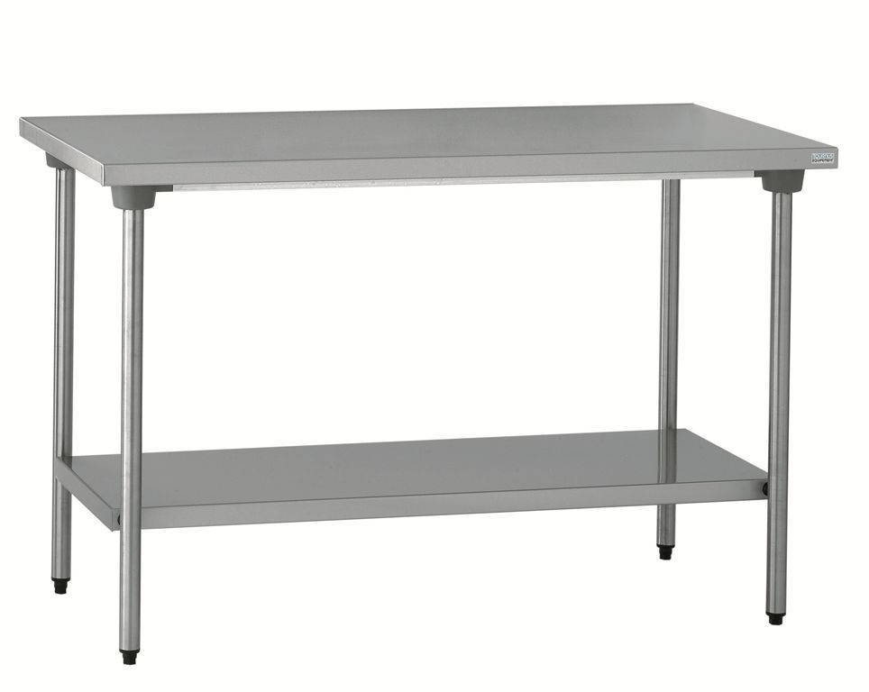 Table inox centrale avec étagère 1400x700x900mm - TOURNUS - A l'unité