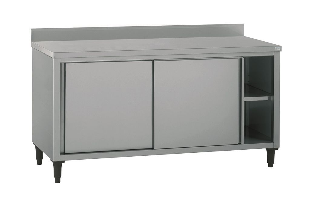 Meuble inox neutre portes coulissantes 1800x700x900mm - TOURNUS - A l'unité