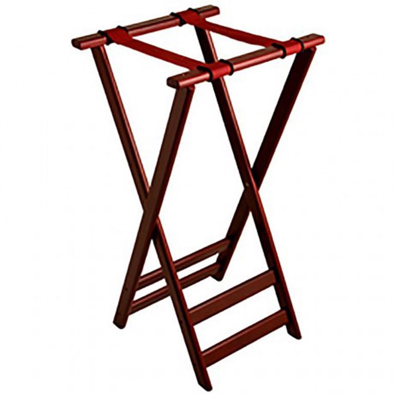 Support bois rougeâtre pour plateau H82cm - GDP - A l'unité