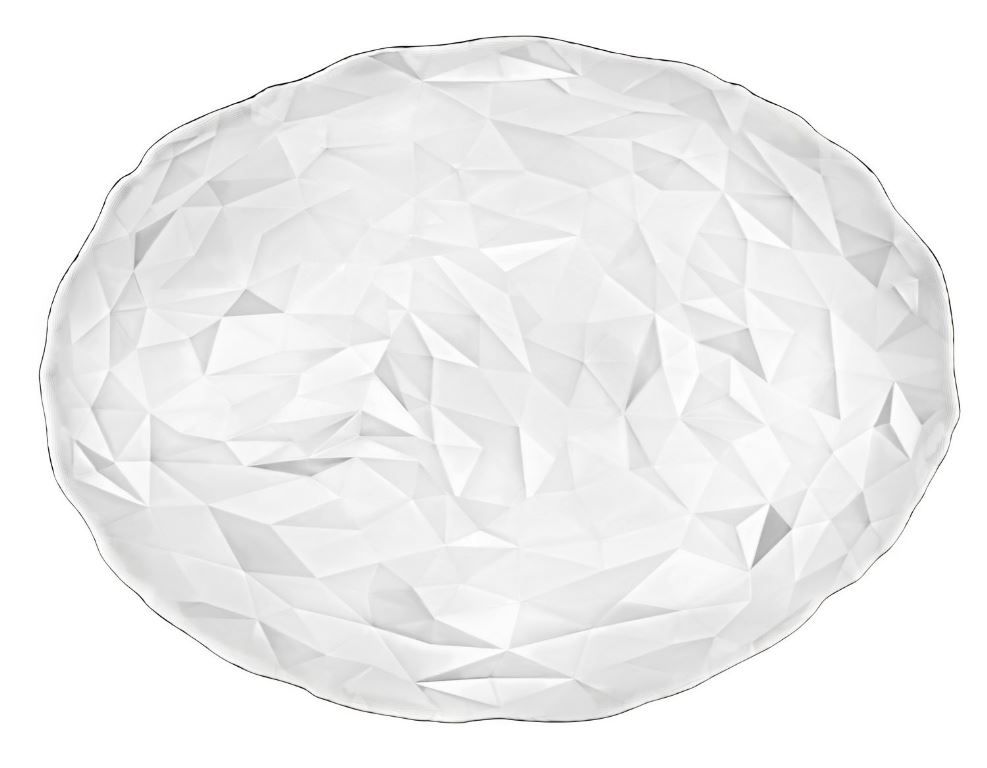 Assiette plate verre Diamond 34x26cm - BORMIOLI ROCCO - Carton de 12