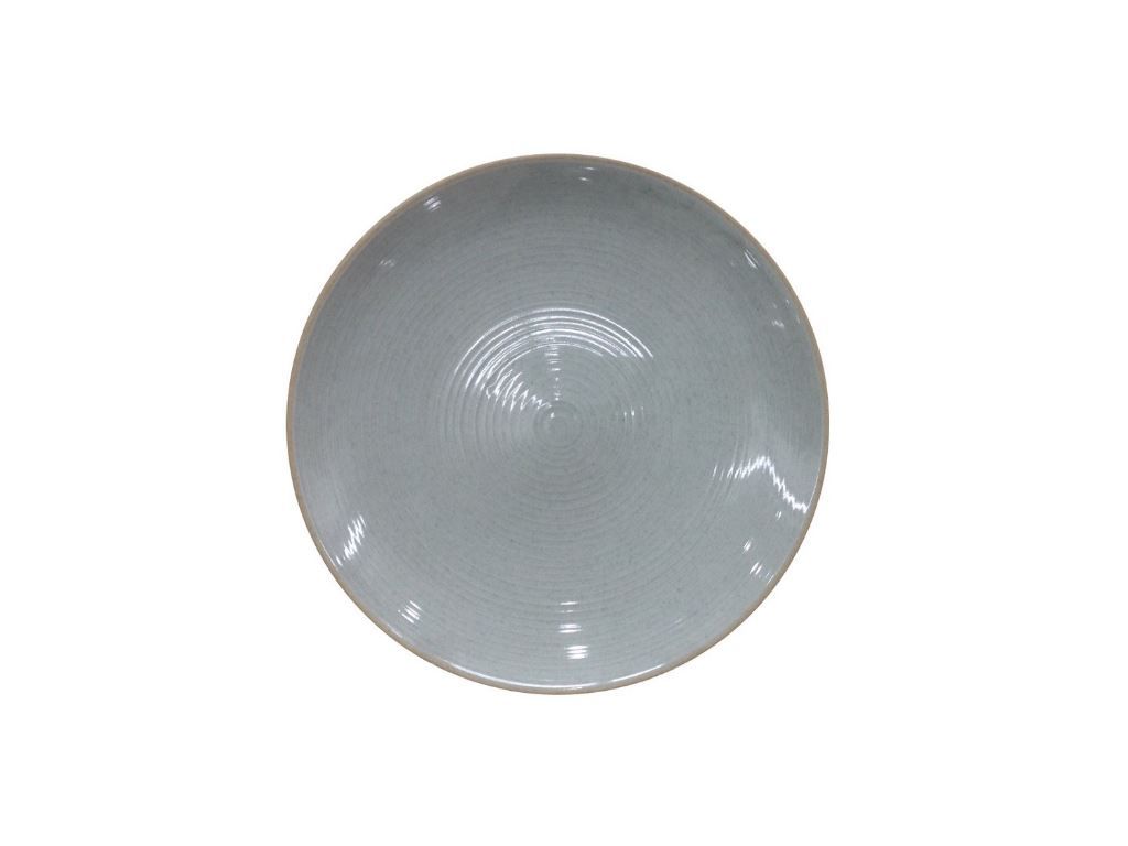 Assiette plate céramique Bali gris / taupe 21cm - GAFIC - Carton de 6